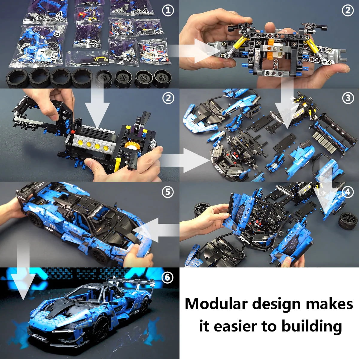 Blue Knight Building Set 2088 Pieces H67803