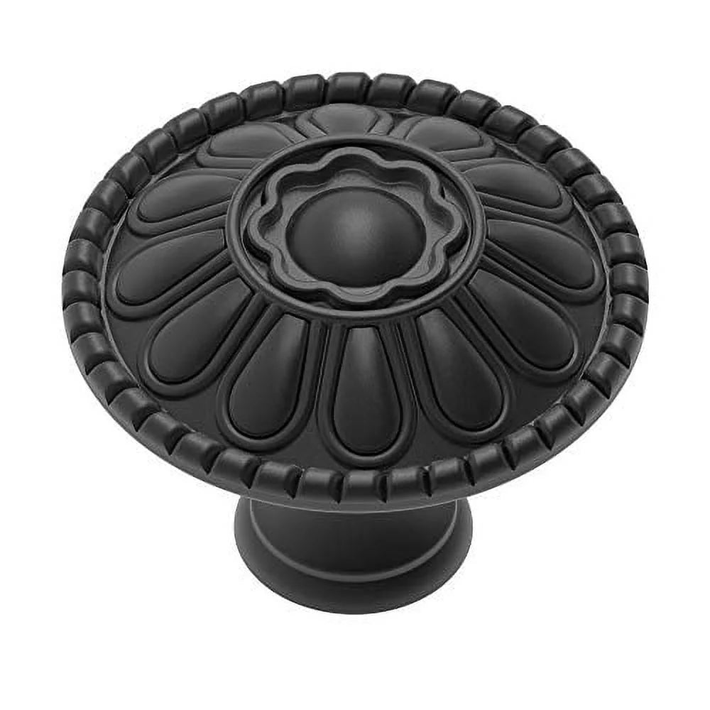 Matt Black Round Cabinet Knobs 9-Pack A5257