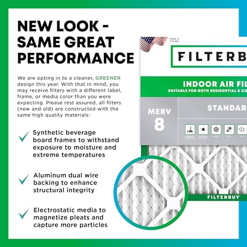16x25x1 MERV 8 Pleated HVAC Air Filter 4-Pack Q8220