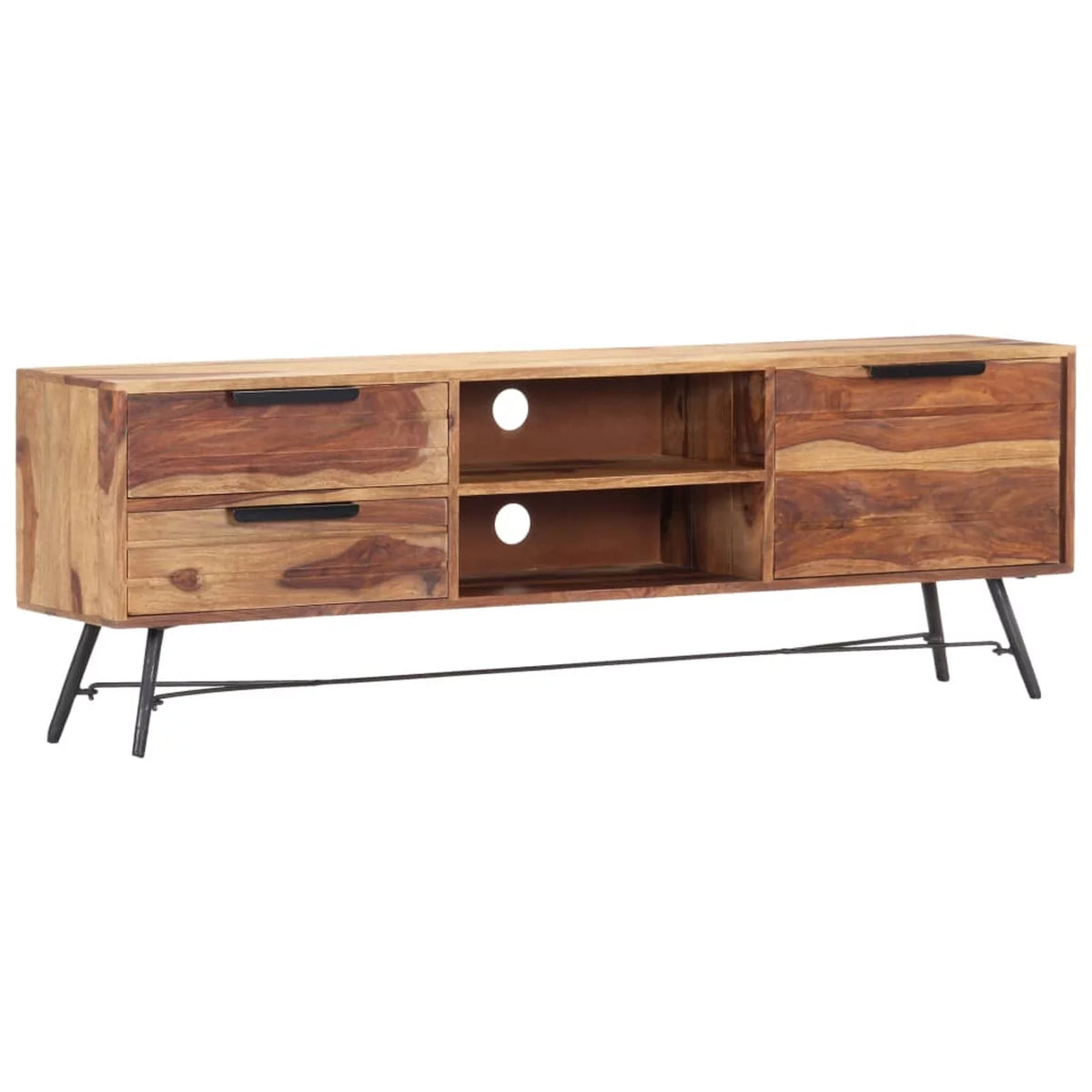 Sheesham Wood TV Cabinet with 1 Door 2 Drawers Z3781