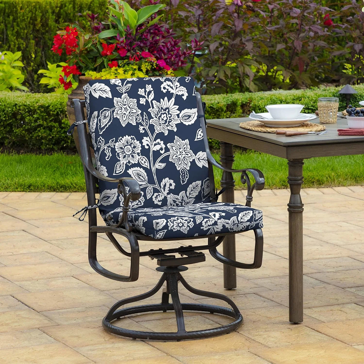 Sapphire Blue Outdoor Dining Chair Cushion 20 X 20 Y8495