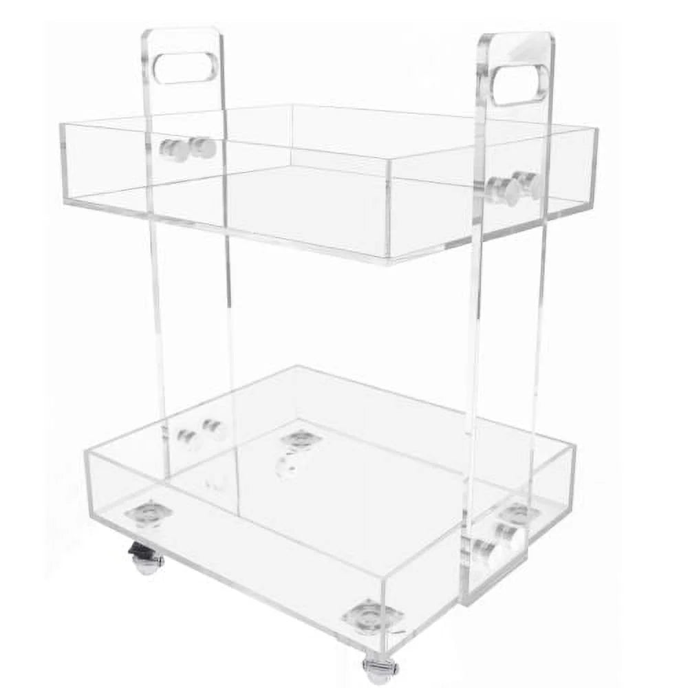 Acrylic Nightstand with 4 Wheels H667
