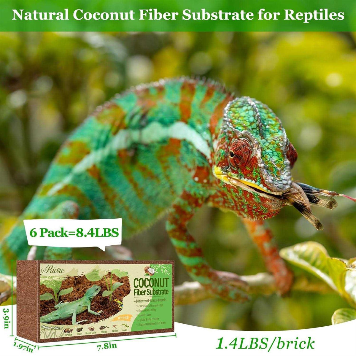 Natural Coconut Fiber Reptile Terrarium Bedding K61019