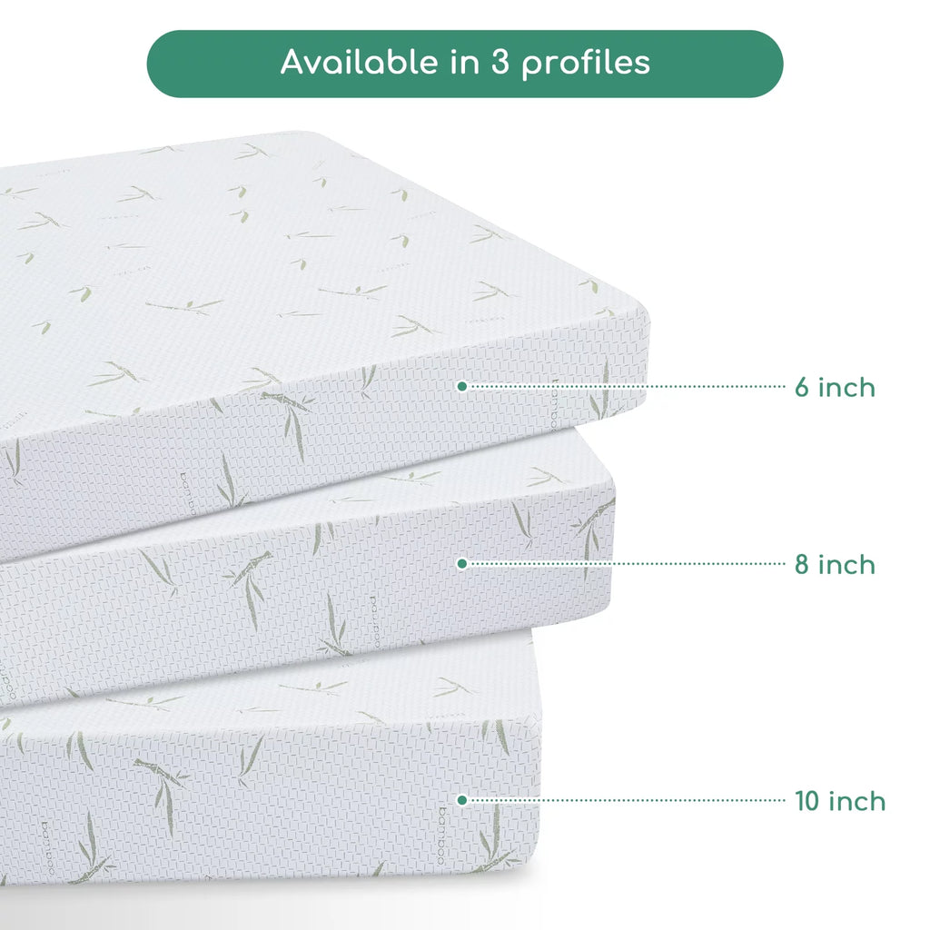 6 inch Twin Memory Foam Mattress with Bamboo Cover G36335