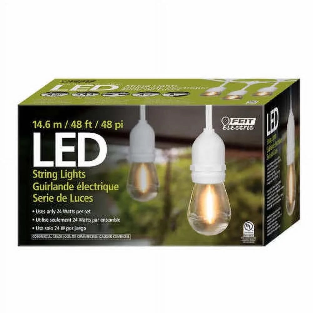 White 48ft 24 LED String Light Set I5504