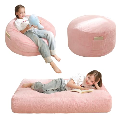 Beige Convertible Bean Bag Chair Bed M809009