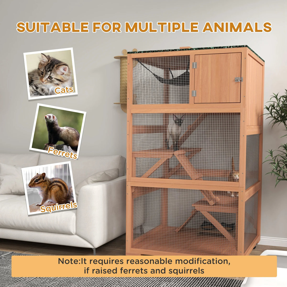 Outdoor Cat Enclosure with Hammock P85105