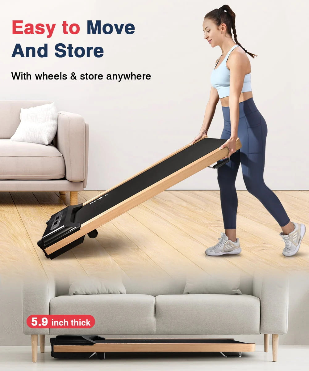 Wood Under Desk Treadmill 300 lb Capacity 2.25HP D390