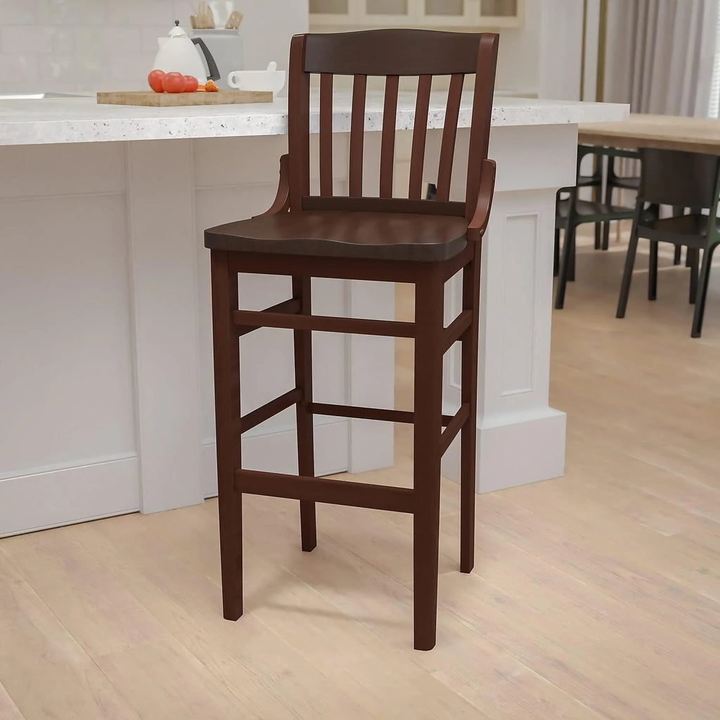 Walnut Wood Barstool U2919