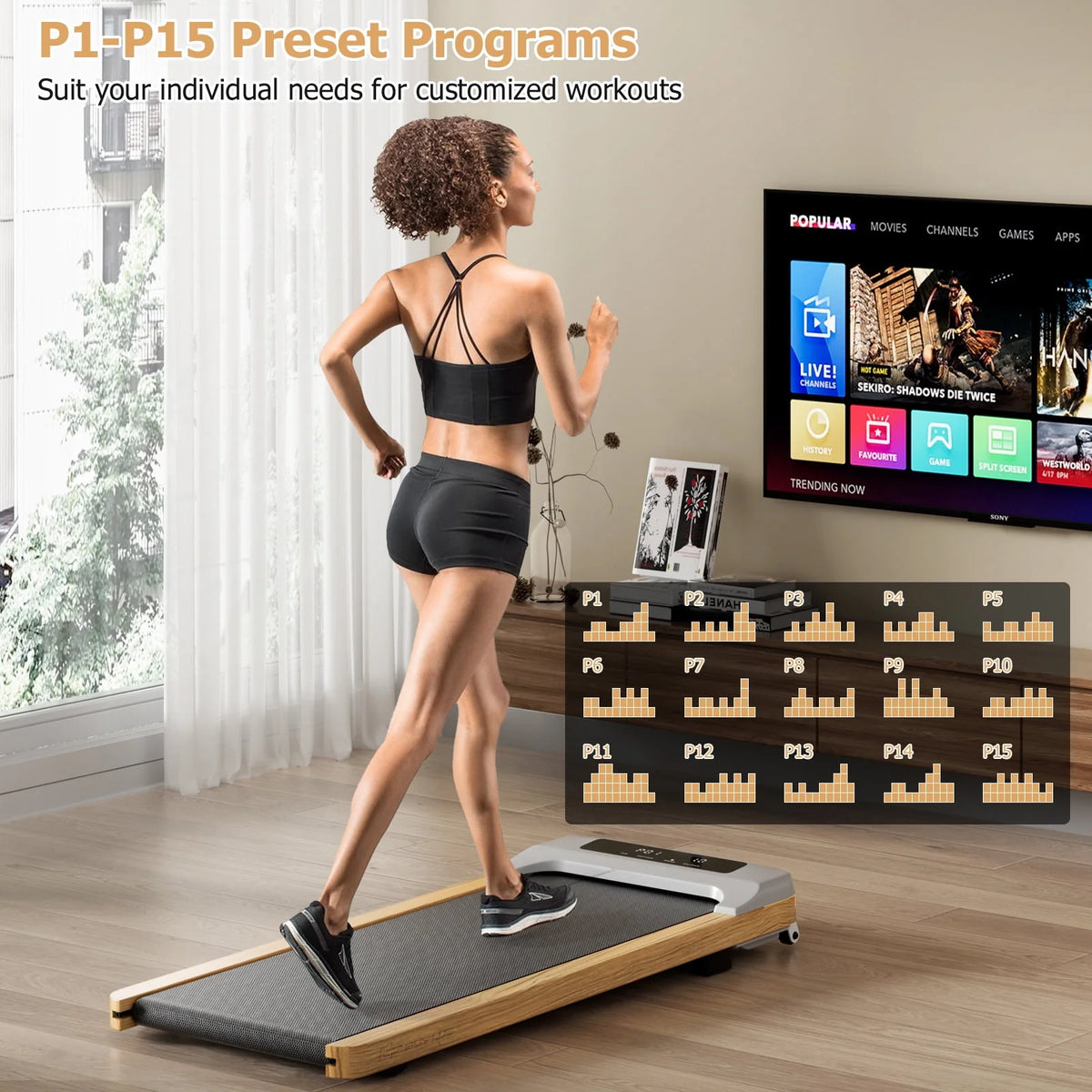 Walking Pad Treadmill with Remote Control D422486