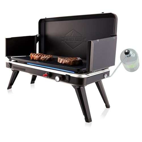 2-in-1 Gas Camping Grill and Griddle Combo N80688
