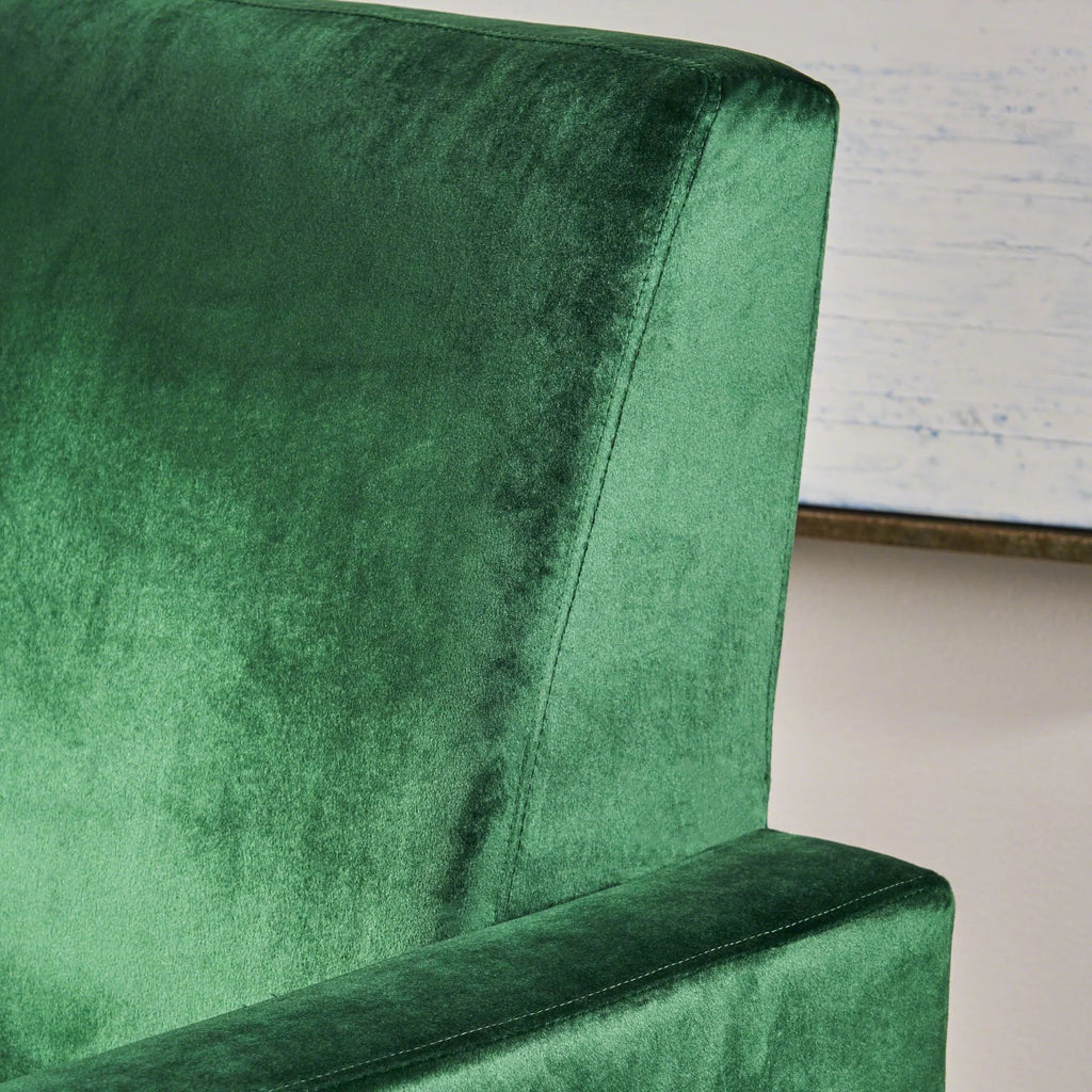 Green Velvet Push Back Recliner K17522
