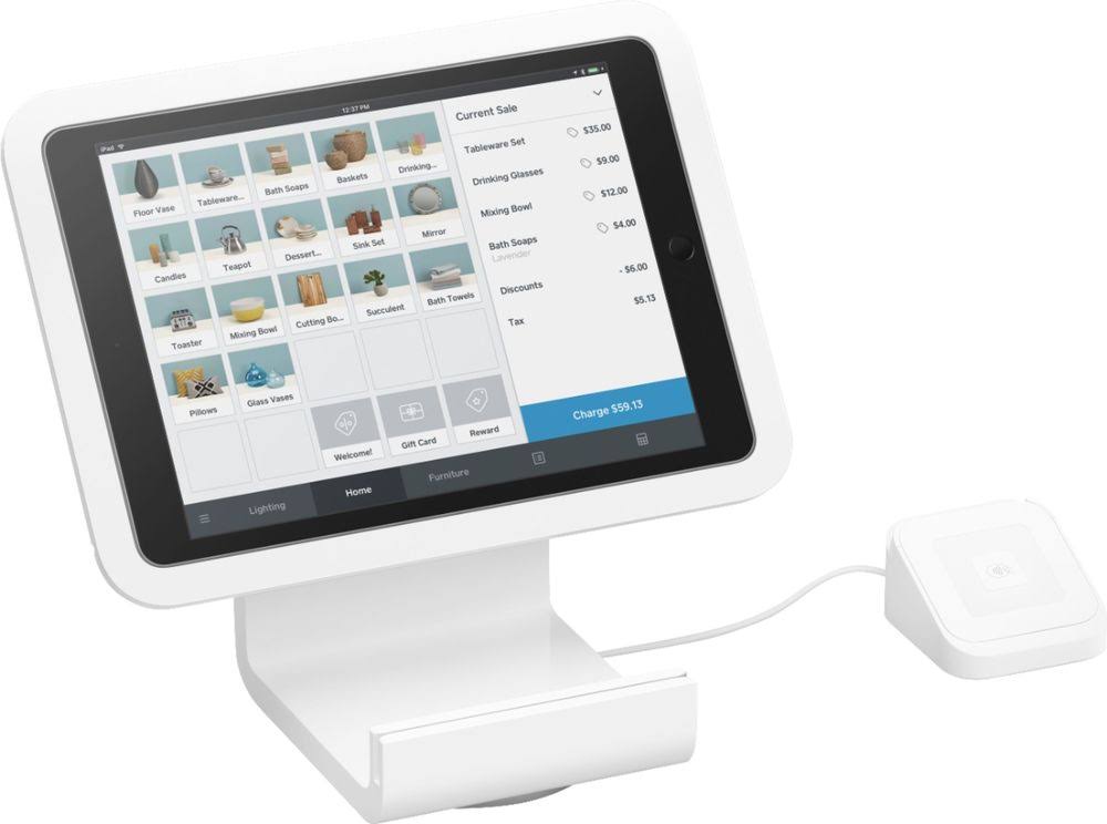 Square Stand for Contactless and Chip - White W2559