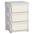 3 Tier Kids Storage Unit Dresser Tower Cream White J28352