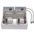 12.9QT 5000W Stainless Steel Dual Tank Deep Fryer C395477