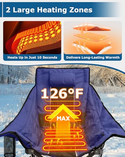 Oversized Heated Camping Chair with 3 Heat Levels F296