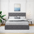 Queen Upholstered Platform Bed Frame with Hydraulic Storage R202781