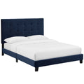 Blue Velvet King Platform Bed Z39915