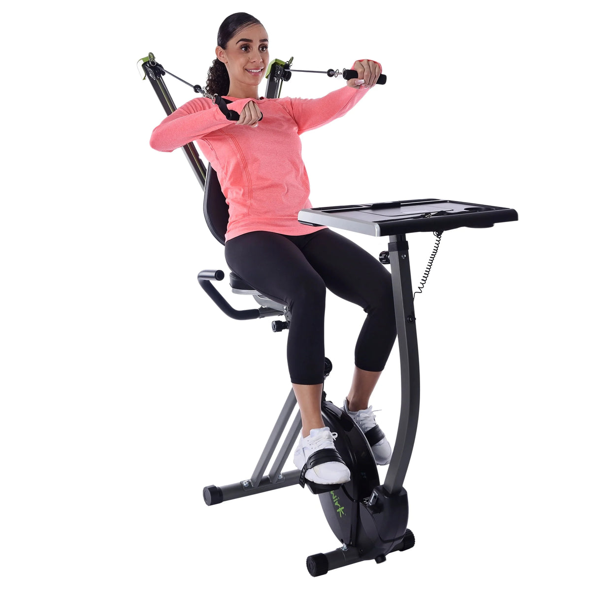 Upright Exercise Bike Workstation and Standing Desk U16101