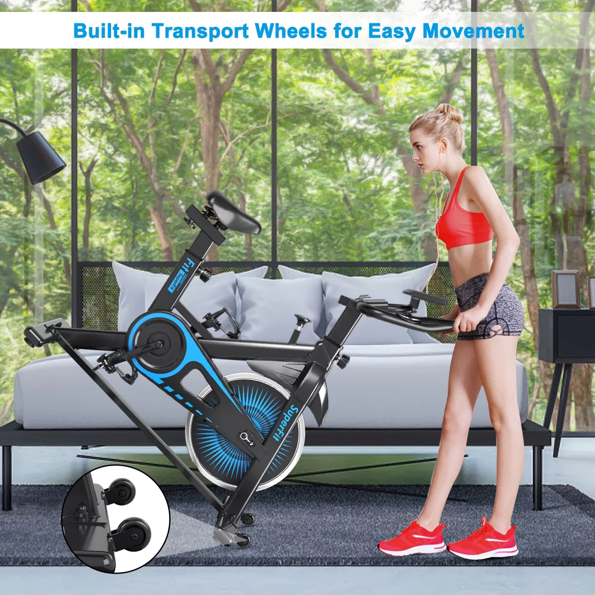 Indoor Cycling Stationary Bike Belt Drive Adjustable Resistance N650