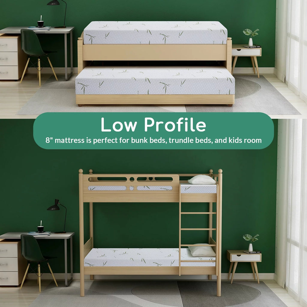 6 inch Twin Memory Foam Mattress with Bamboo Cover G36335