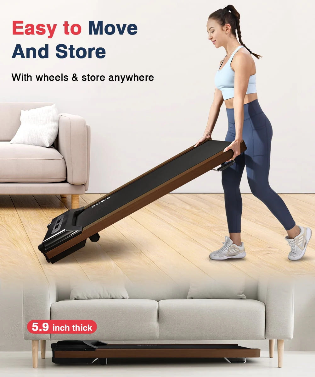 Wood Under Desk Treadmill 300 lb Capacity 2.25HP D390