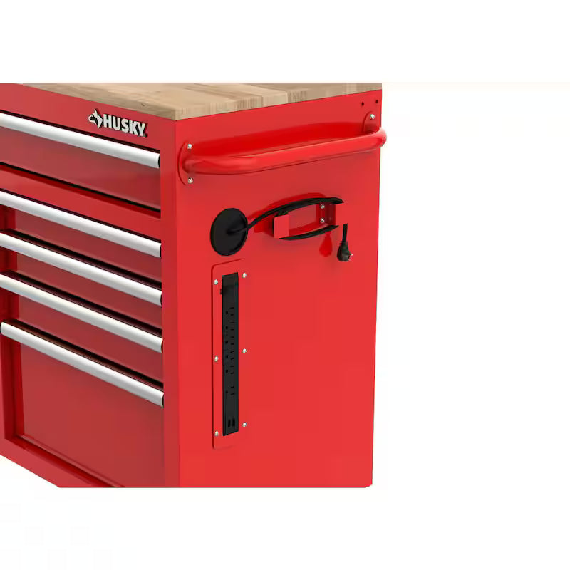 46 in. W Gloss Red Mobile Workbench Cabinet E80396
