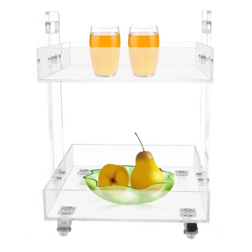 Acrylic Nightstand with 4 Wheels H667