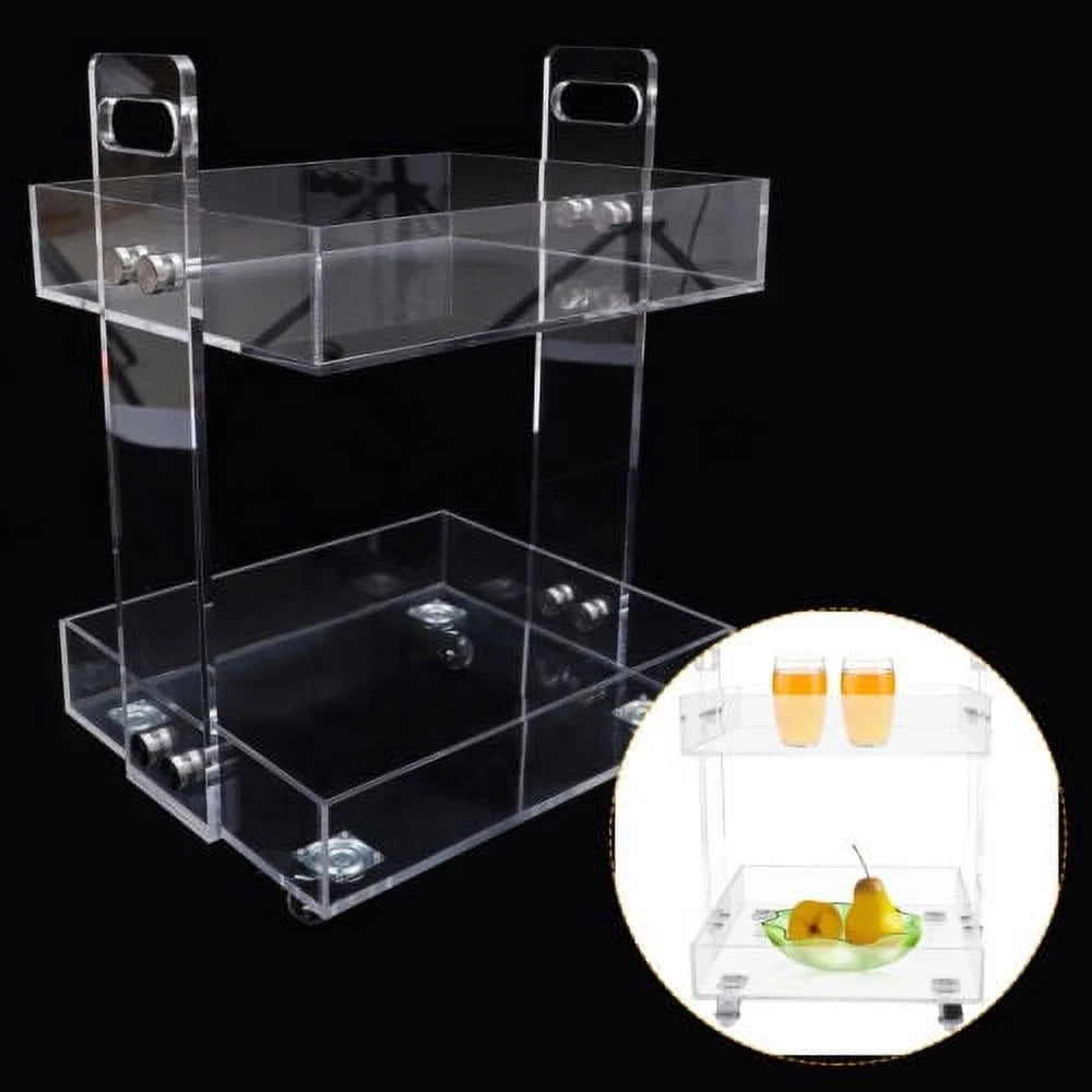 Acrylic Nightstand with 4 Wheels H667