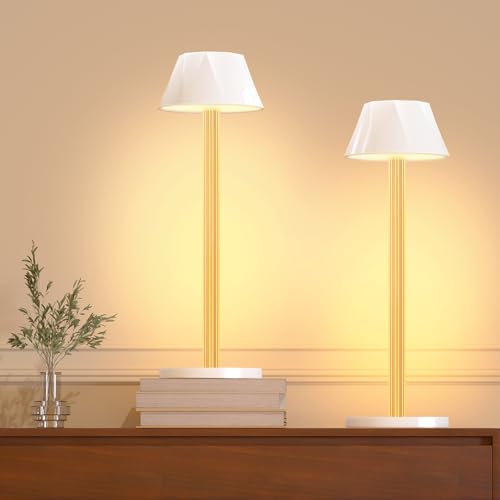 Rechargeable Cordless Table Lamp with 6000mAh Battery Operated 3 Color Stepless Dimming Waterproof R9485