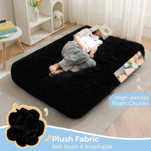 Beige Convertible Bean Bag Chair Bed M809009